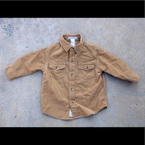 Janie and Jack corduroy button down shirt